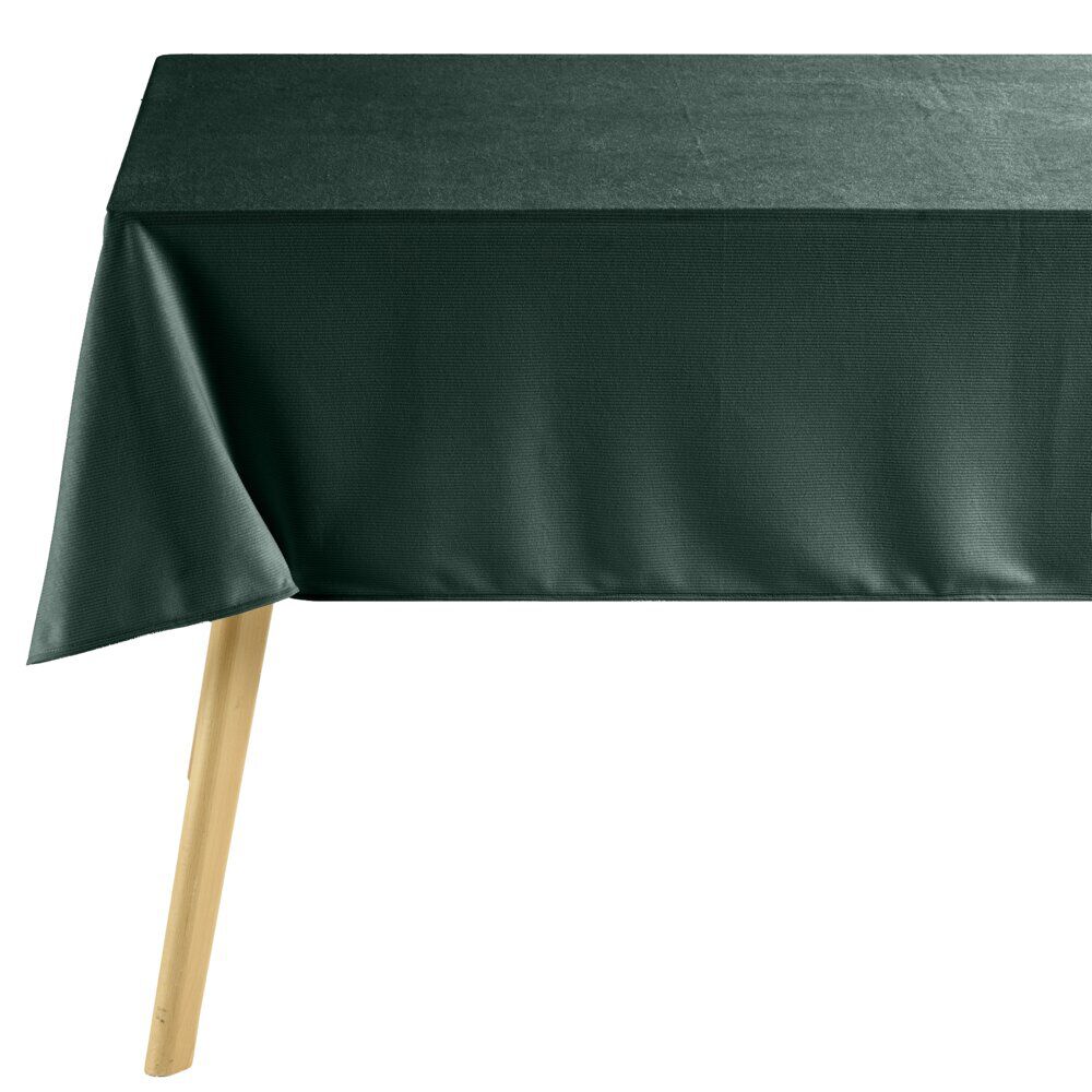 Nappe polyester tissu côtelé L300X140 cm vert