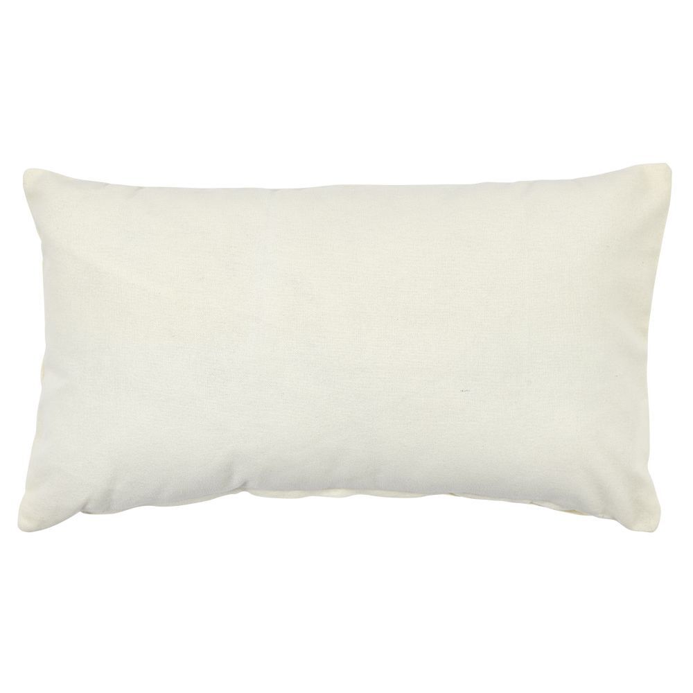 Housse de coussin rectangle crême uni
