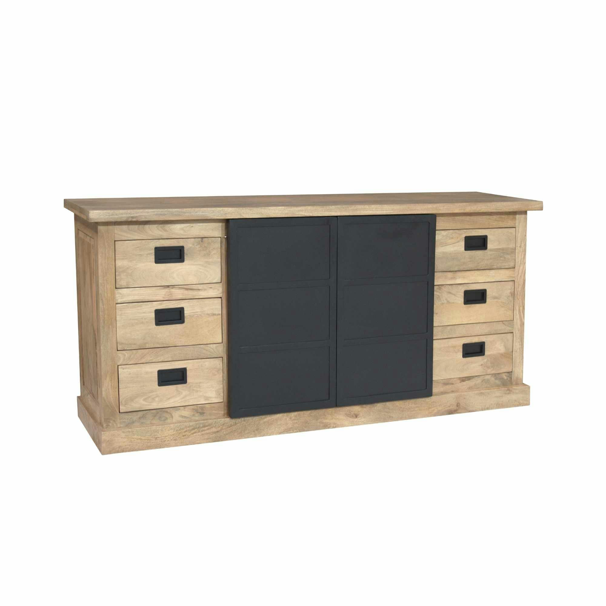 Buffet industriel moderne à portes coulissantes 200 cm CEYLAN