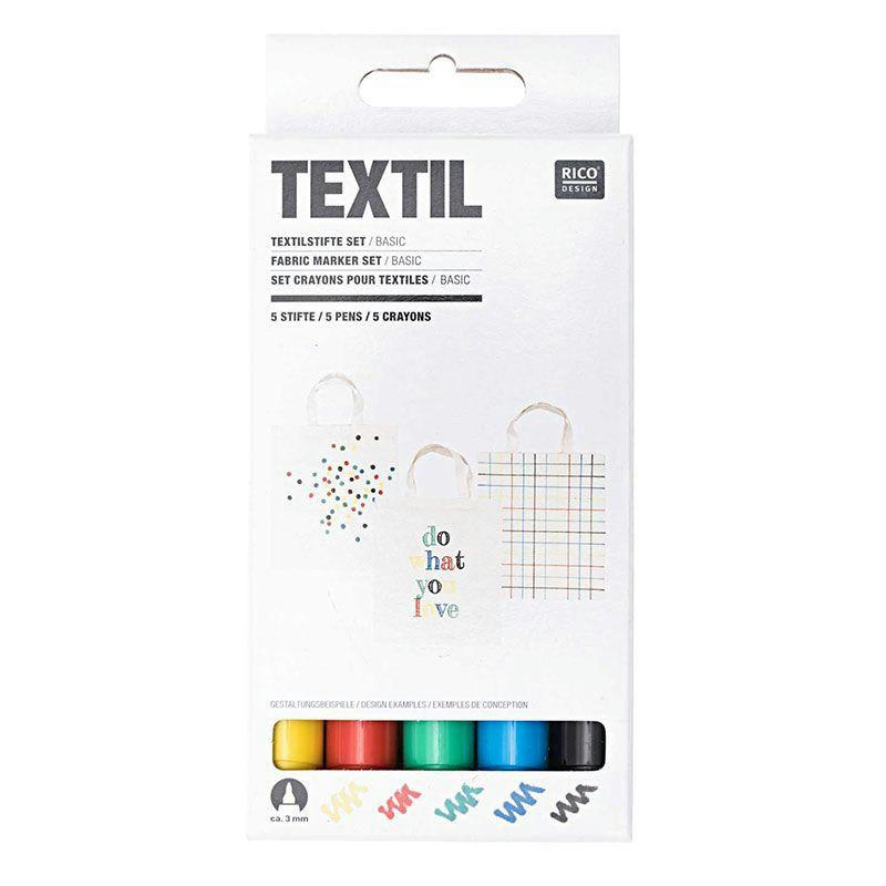 BASIC - 5 feutres pour textiles
