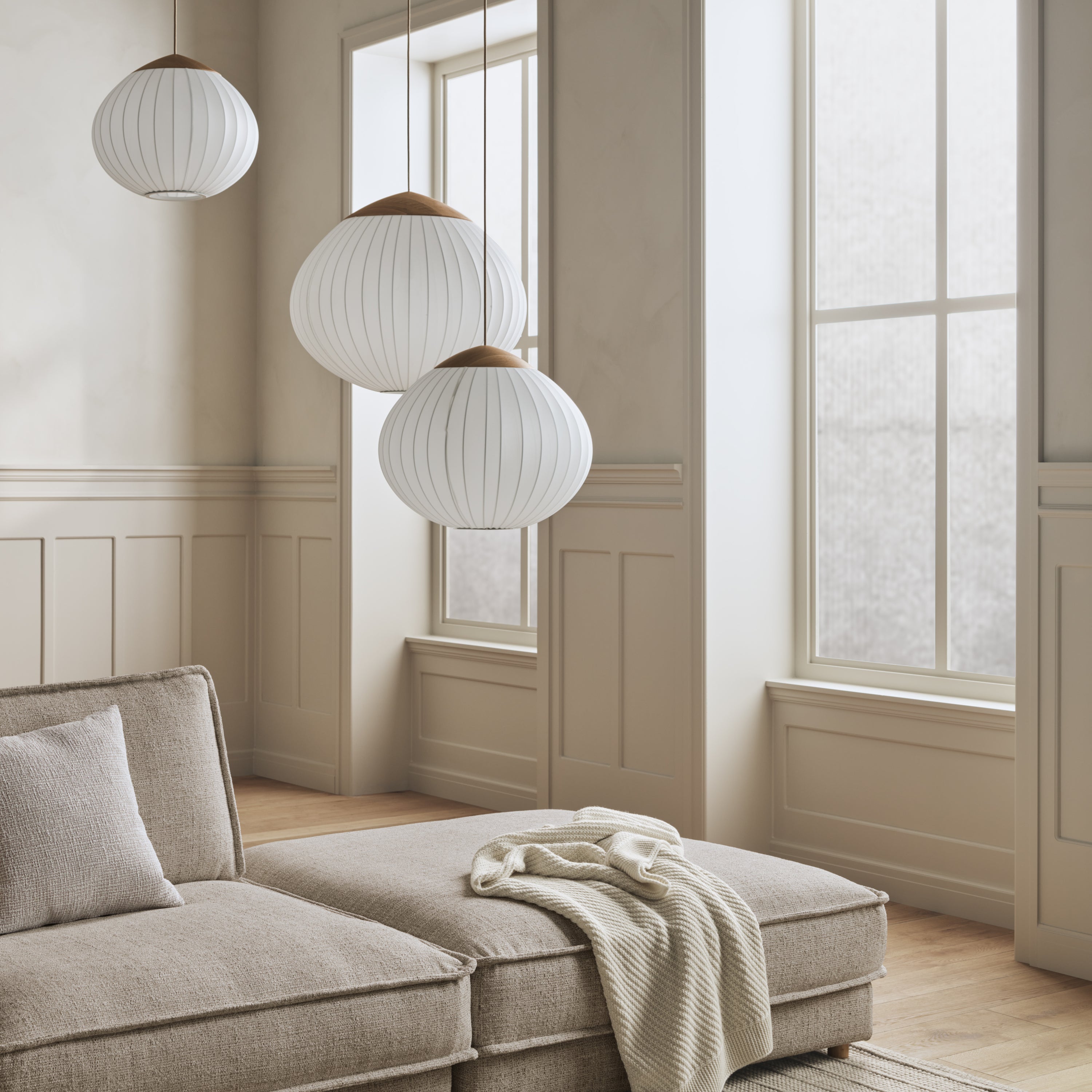 Bolia Acorn Hanglamp Ø 41 cm - Textiel - Ivory