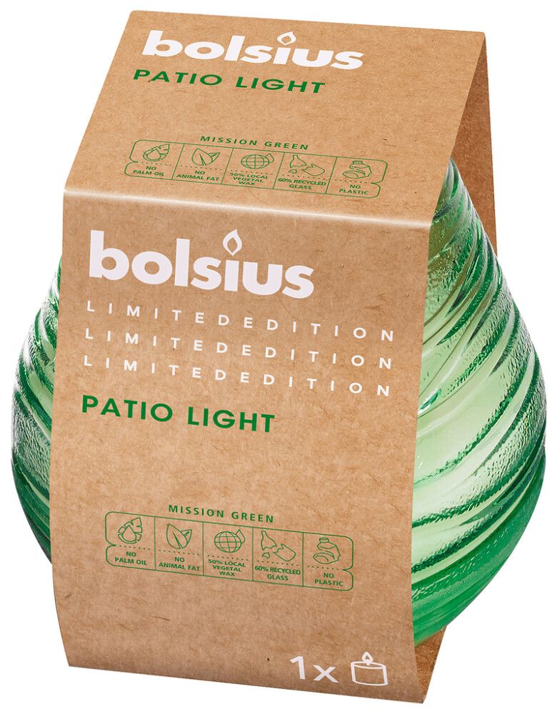 LYS I GLASS BOLSIUS WATER UTE OG INNELYS