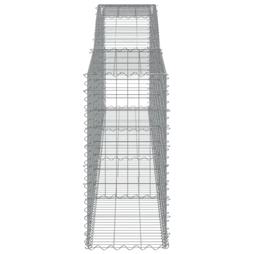 NNEVL Arched Gabion Baskets 2 pcs 400x50x100/120 cm Galvanised Iron