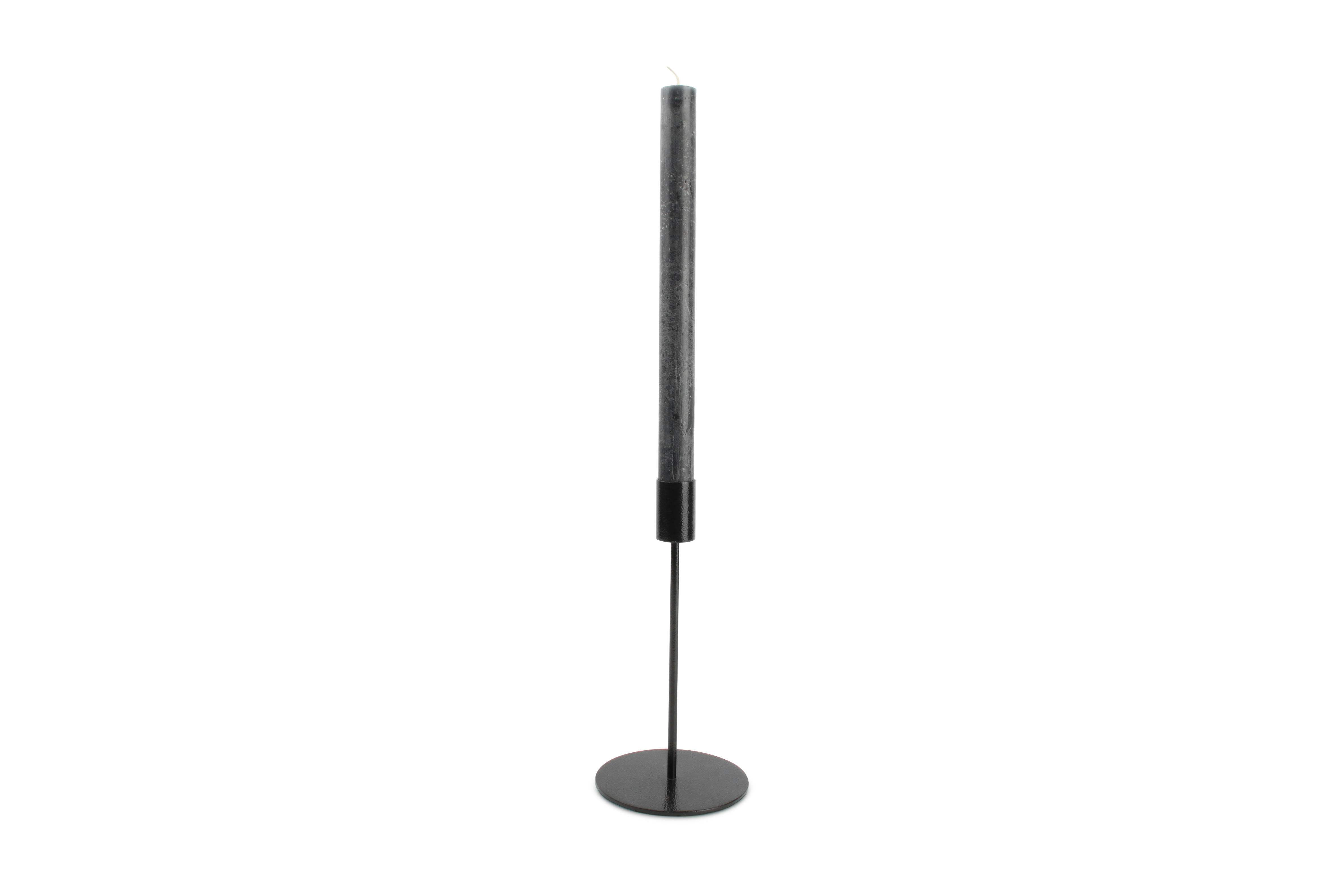 PILLAR - Bougeoir en métal noir 10xH20cm