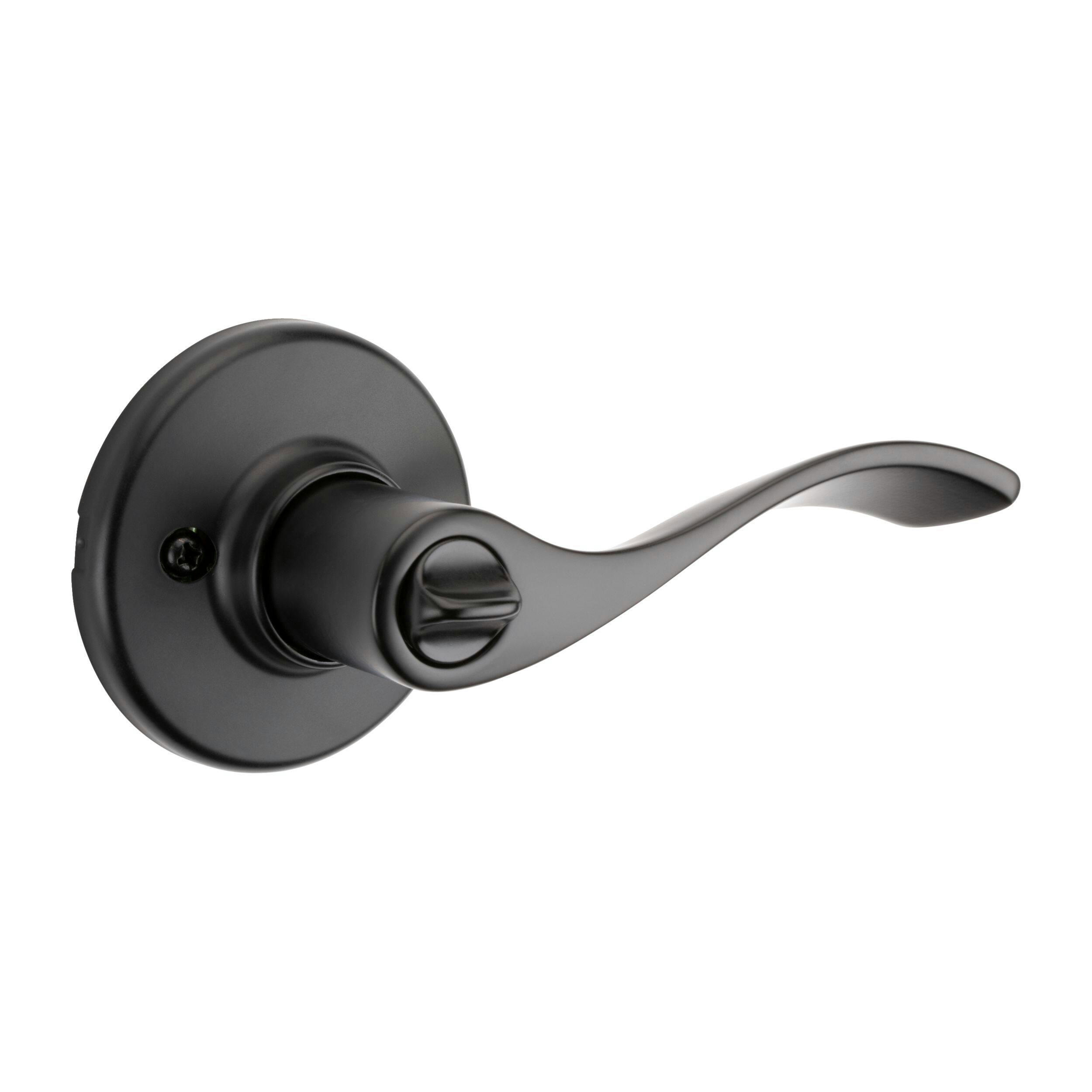 Weiser Elements Belmont Door Handle Lever with Key, Matte Black