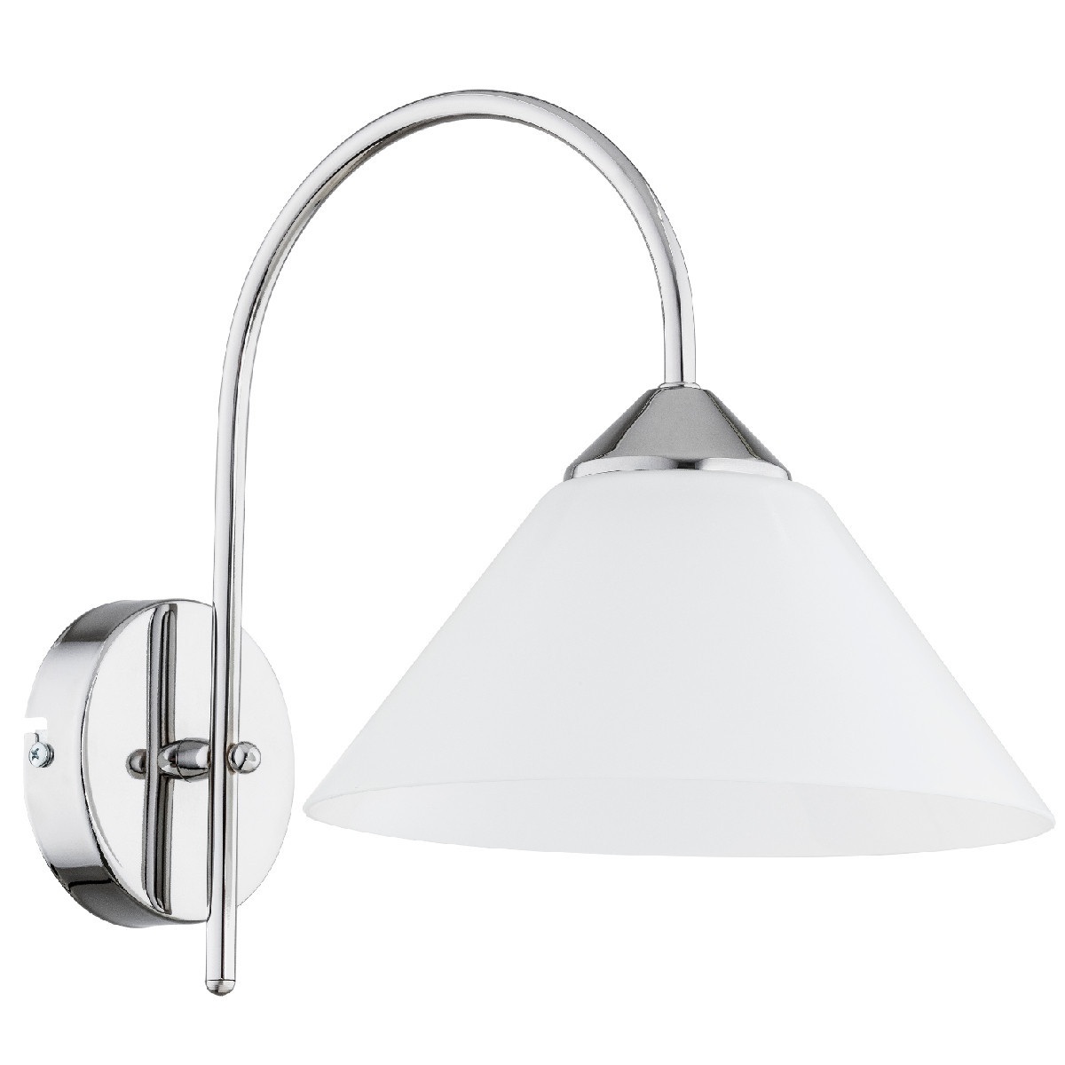 Kinkiet chromowany biały TAPER 1xE27x15W wym:28x22x32cm IP20 Alfa