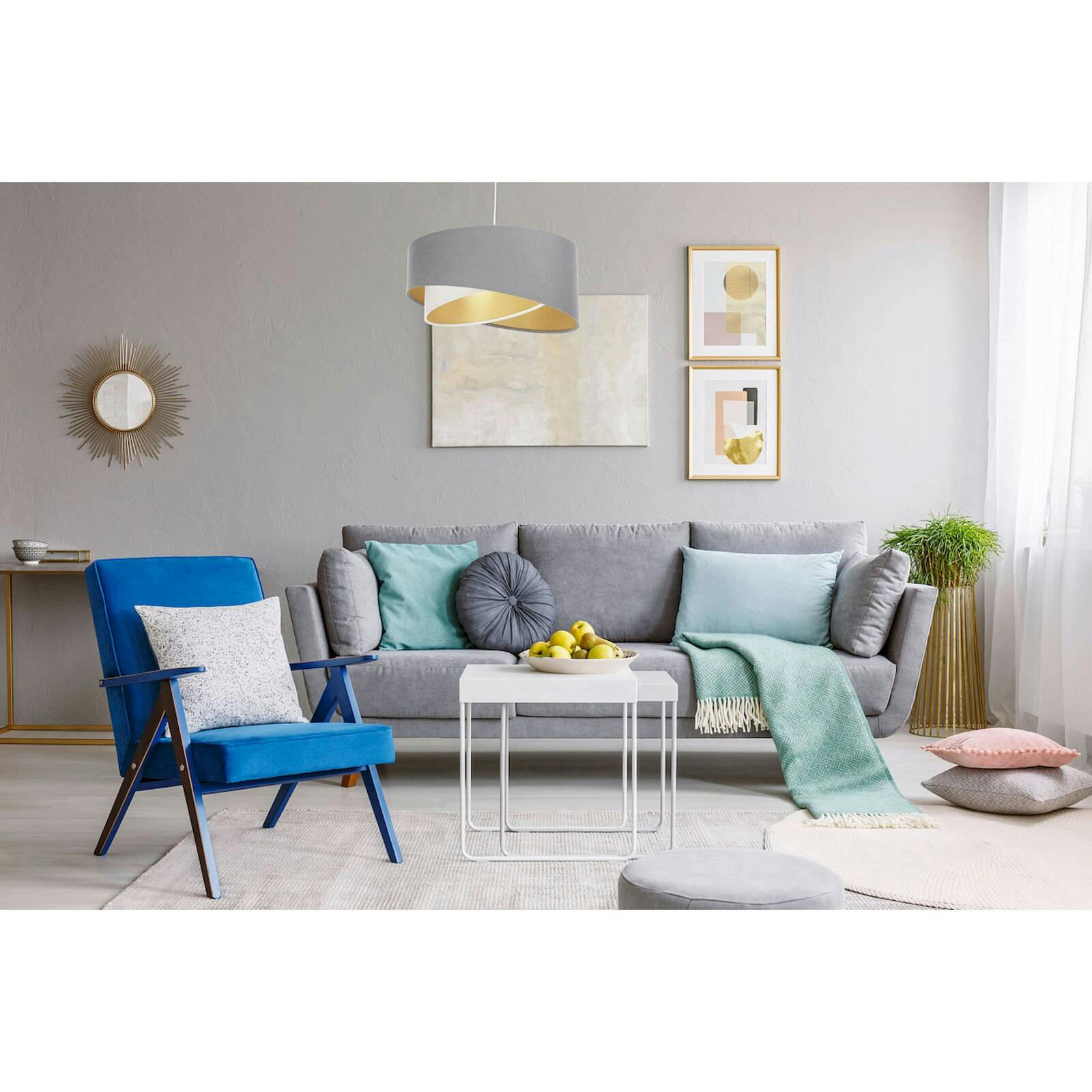 GALAXY ECO - Suspension Tissu Gris 45x45x21 cm