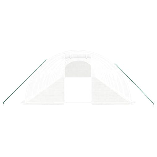 NNEVL Greenhouse with Steel Frame White 56 m&sup2; 14x4x2 m