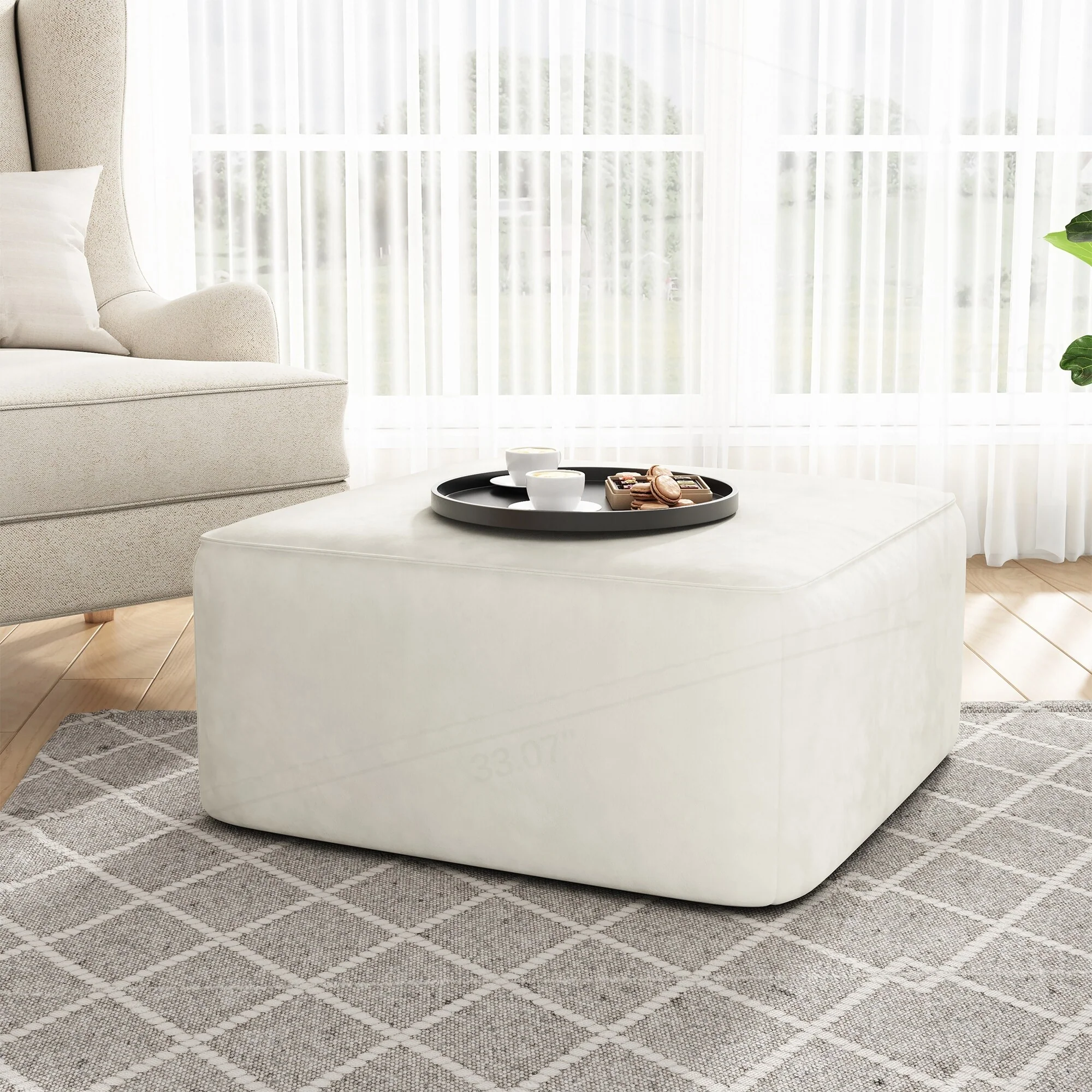 Upholstered Square Ottoman