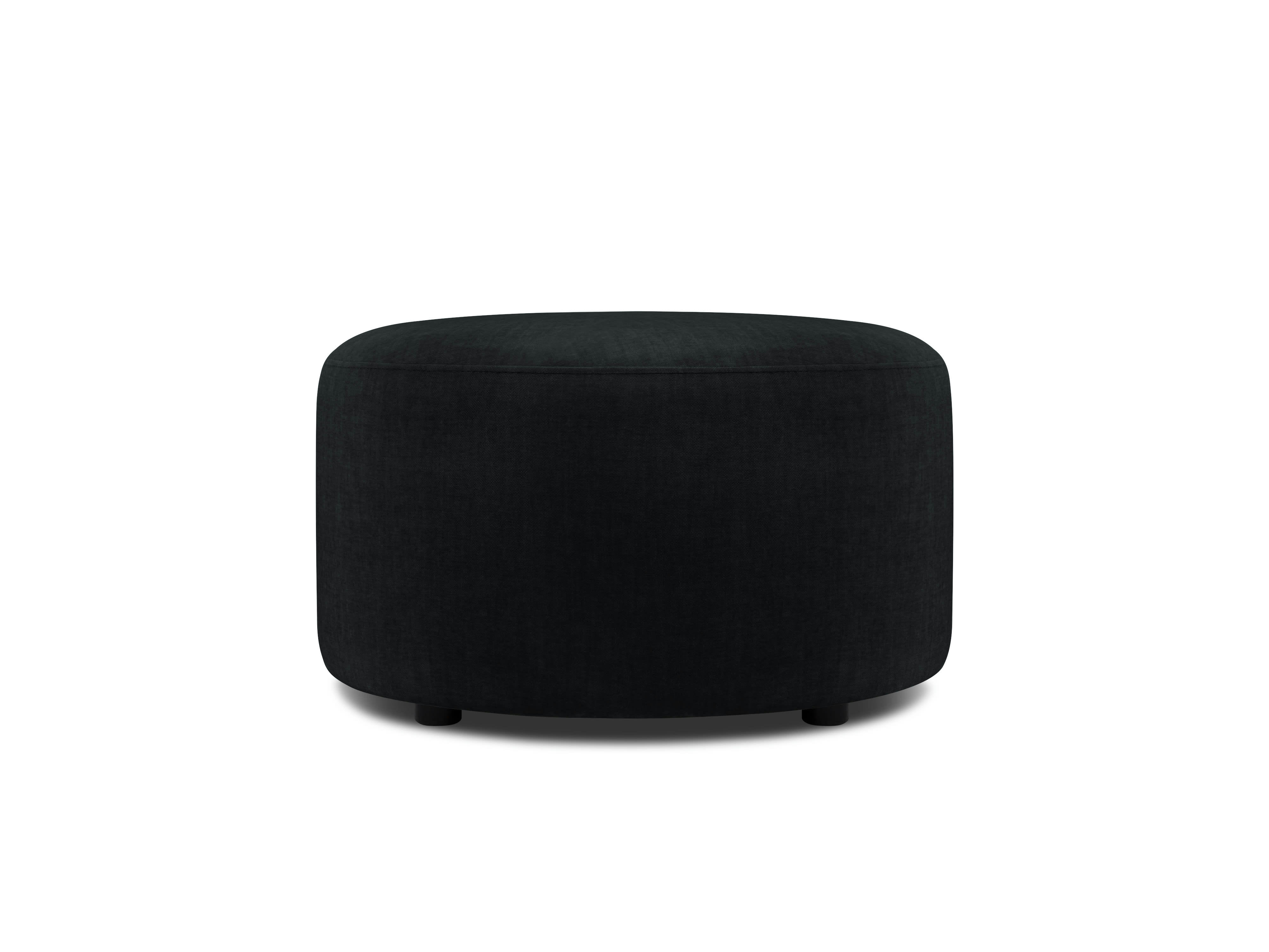 ALICE - Pouf en velours noir