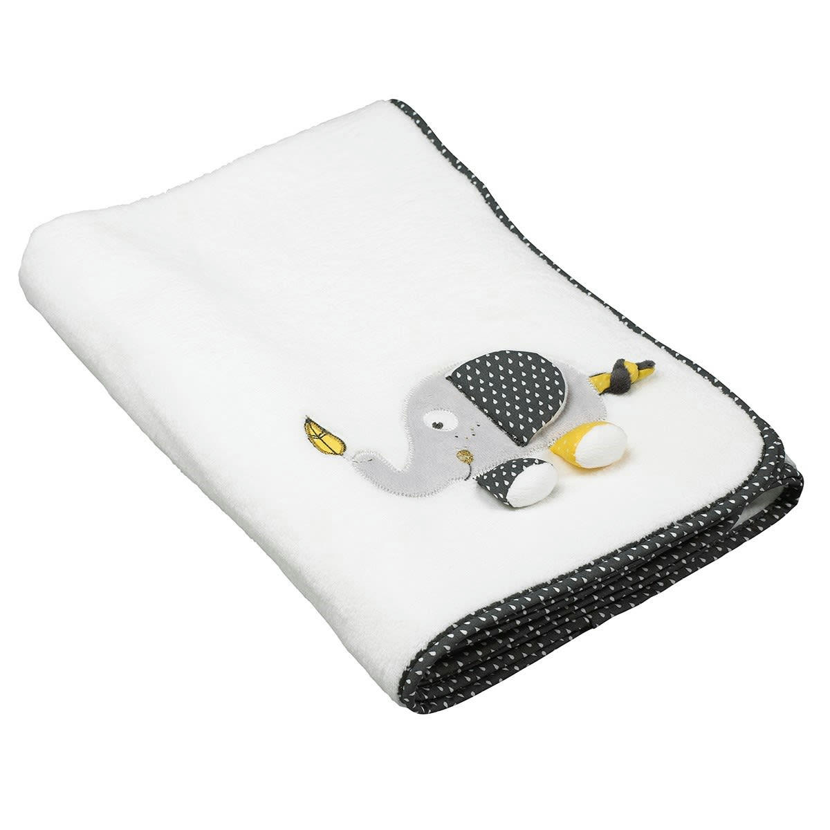 BABYFAN - Couverture bébé en velours blanc