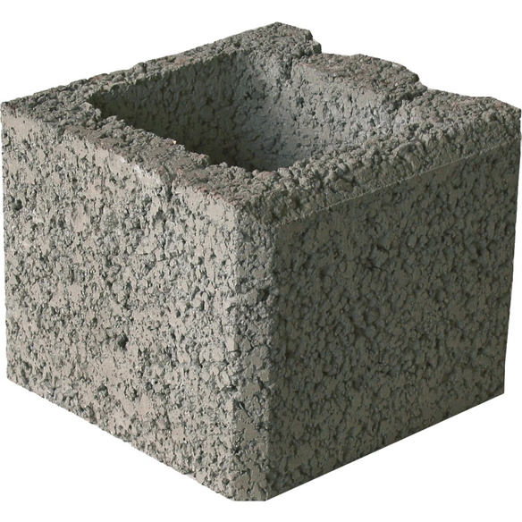 Halbstein, Beton, Offenporig