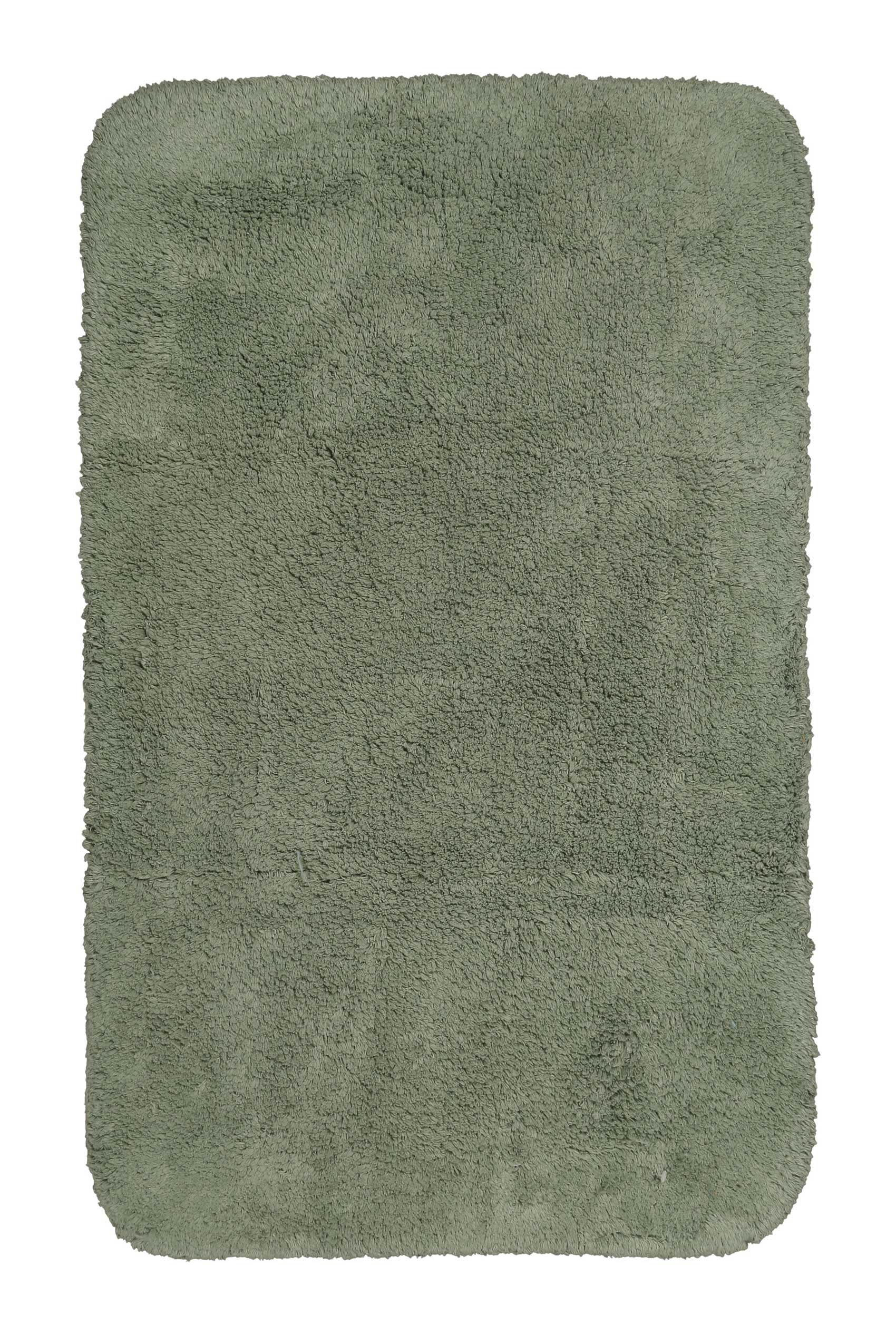 OLE - Tapis de bain doux vert kaki coton 80x150