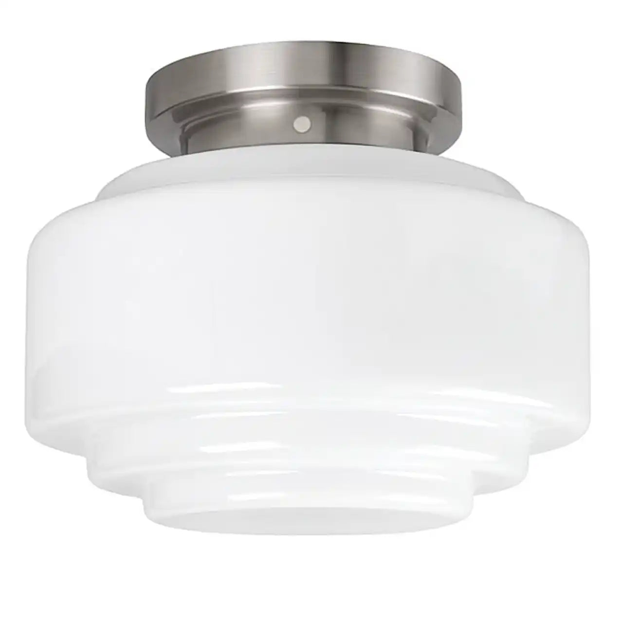 Highlight plafondlamp Deco - 1 lichts - 30 x 24  cm - mat chroom wit