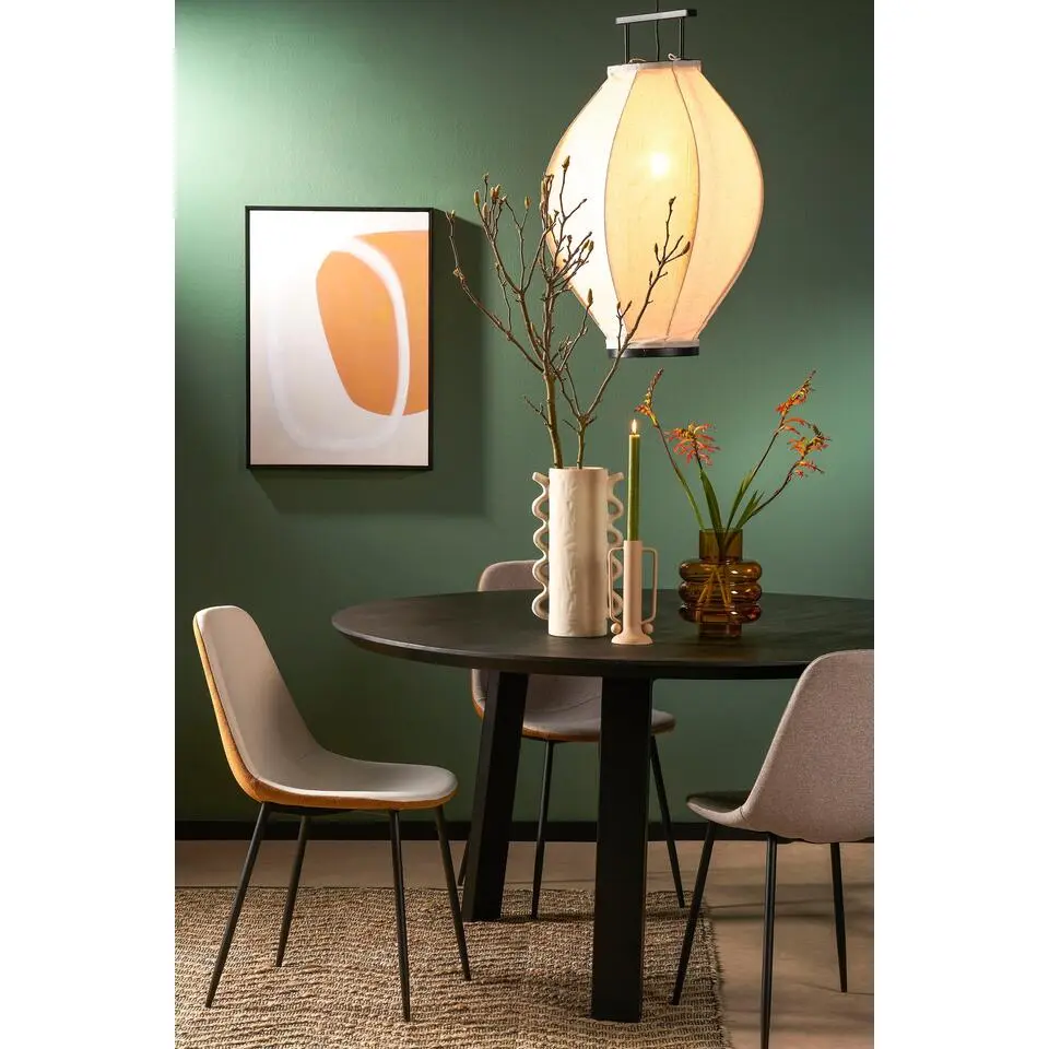 Mica Decorations Tallos stoel off white oker - l53xb43xh82cm