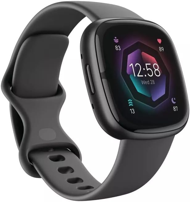 Fitbit Sense 2 Advanced Health and Fitness Smartwatch with Tools to Manage Stress and Sleep  ECG App  SpO2  24/7 Heart Rate and GPS  Shadow Grey/Graphite  One Size (S & L Bands Included)