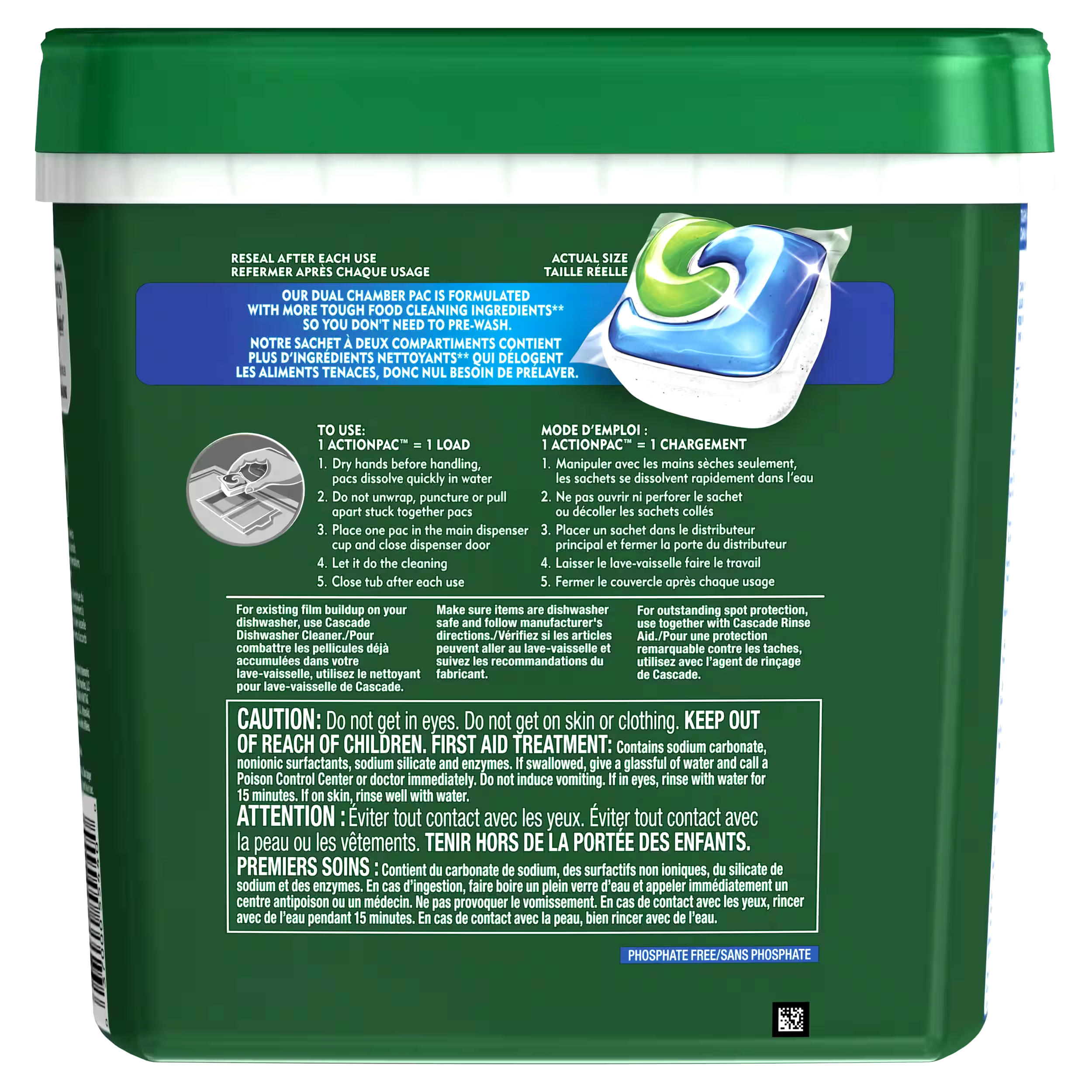 Cascade Complete ActionPacs, Dishwasher Detergent Pods, Fresh, 90 Count