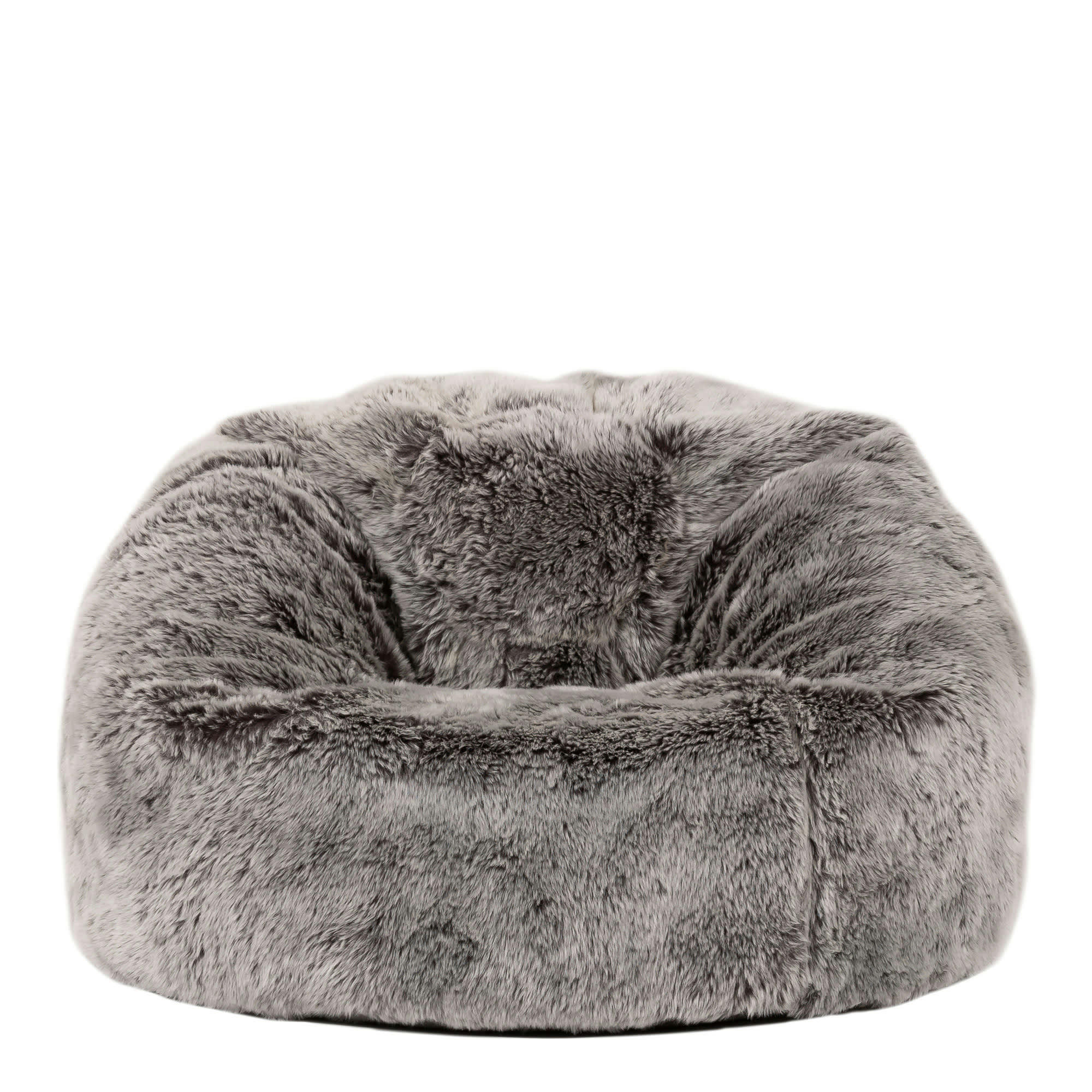 - Pouf enfant fausse fourrure gris loup
