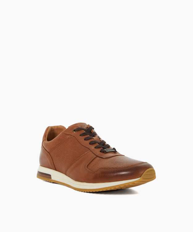 Trilogy Tan - Wide Fit Suede Lace Up Trainers