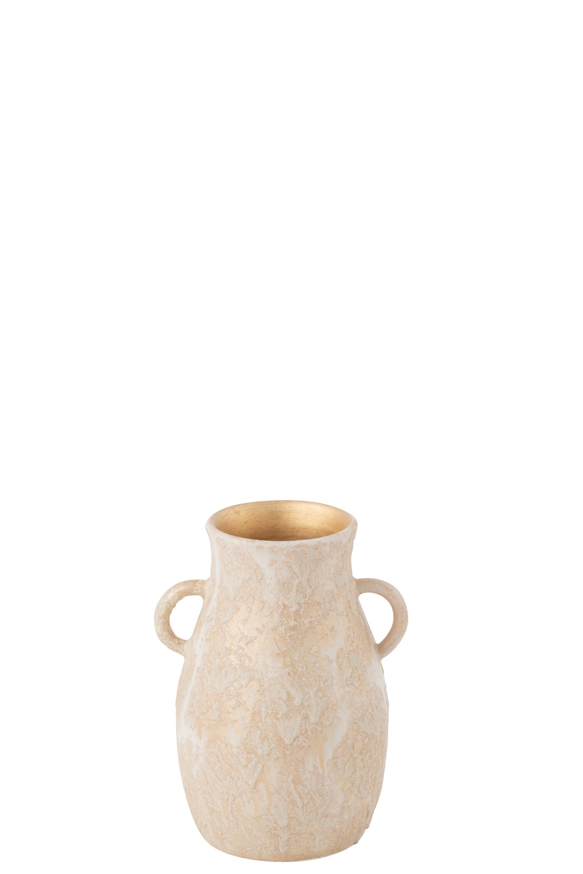 J-Line vaas Amphore Terra - keramiek - roze/goud - small - 30 cm hoog