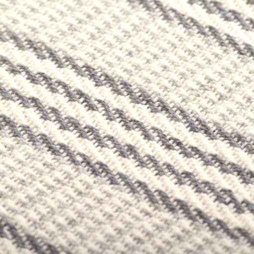 NNEVL Throw Cotton Stripes 160x210 cm Grey and White