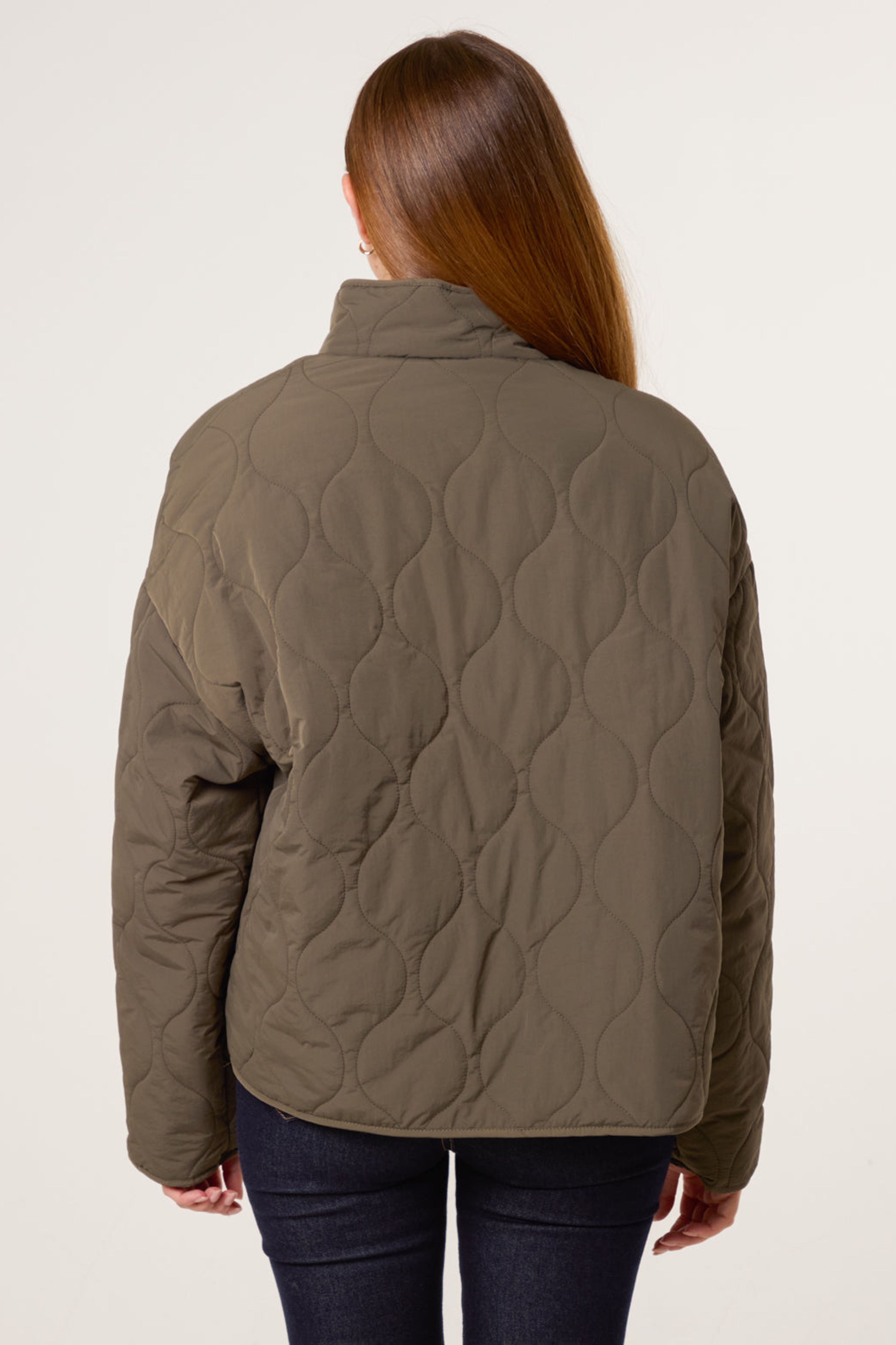 Blue Vanilla Khaki Quilted Jacket