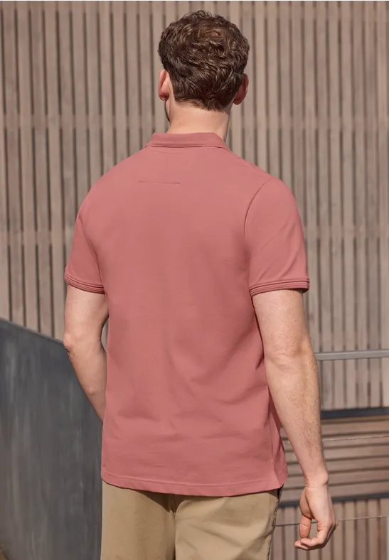 Basic Komfort-Poloshirt mit Kurzarm