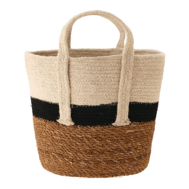 CESTO COM ALÇA 26 CM X 30 CM X 30 CM MOKKA