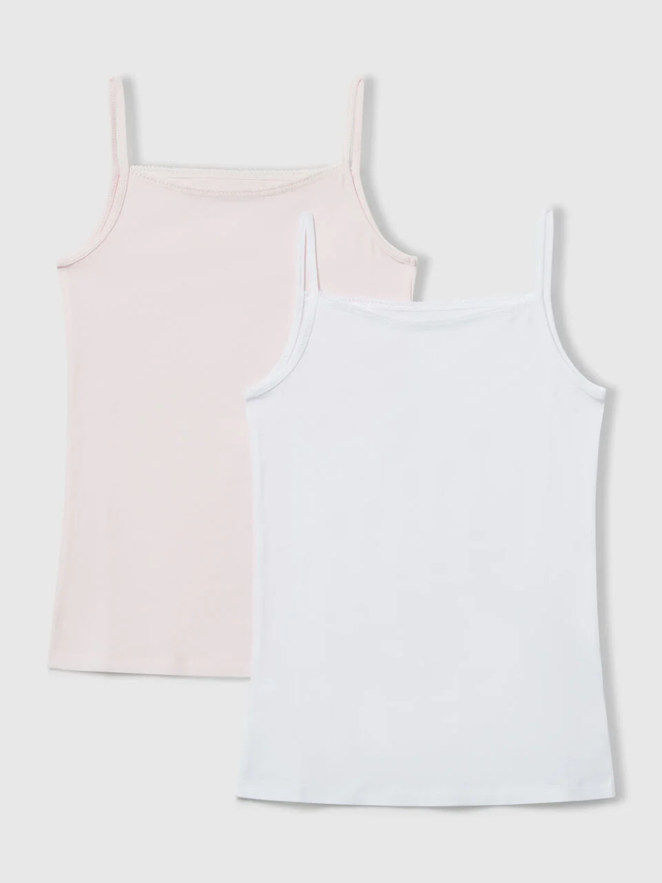 Two camisoles in stretch cotton
