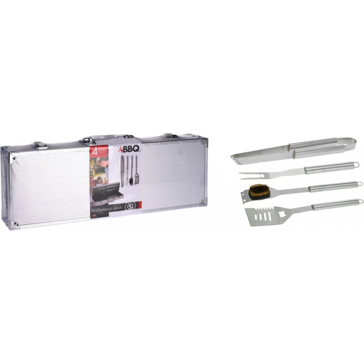 - Malette barbecue 4 ustensiles en Inox