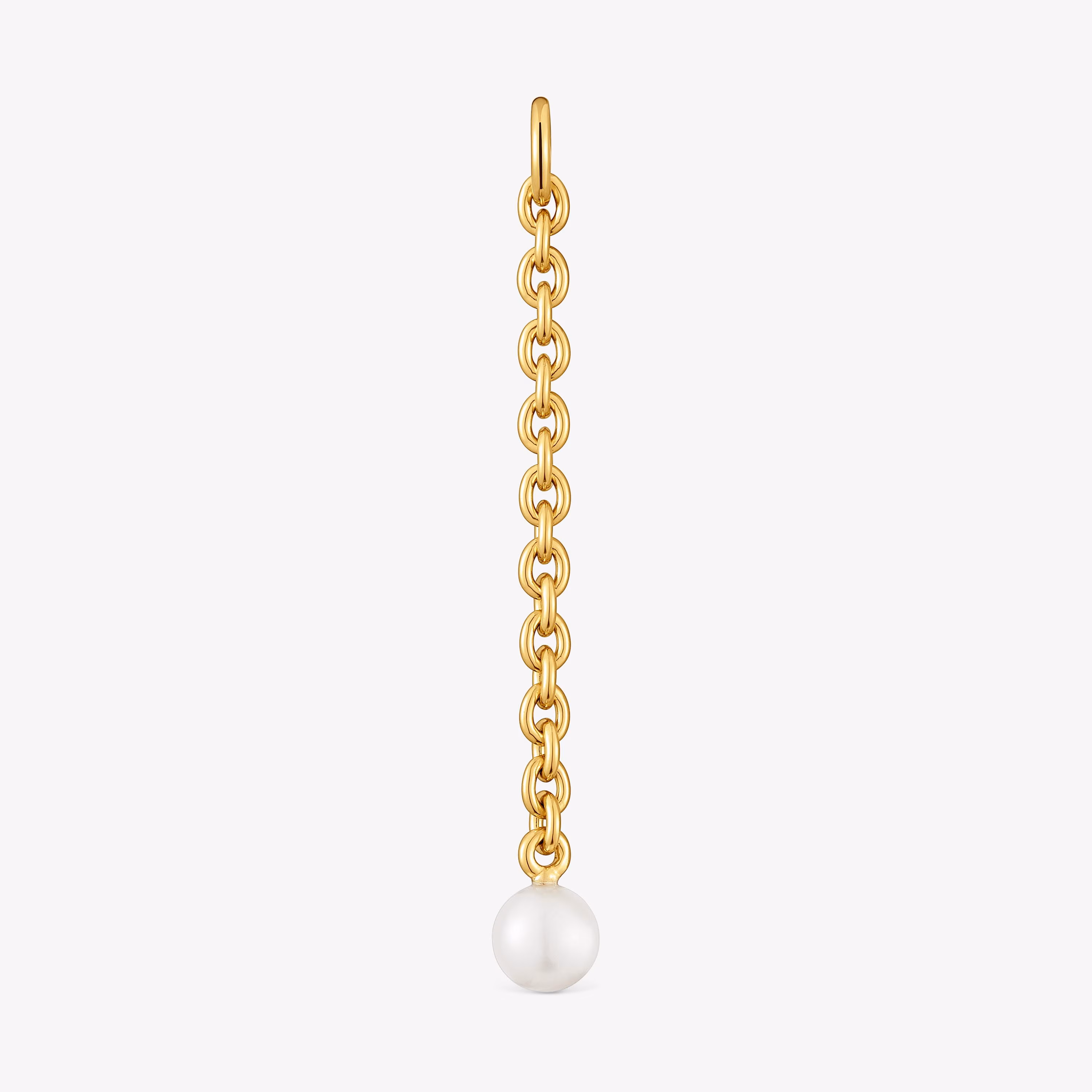 Colgante con baño de oro 18 kt sobre plata y perla cultivada Hold Oval