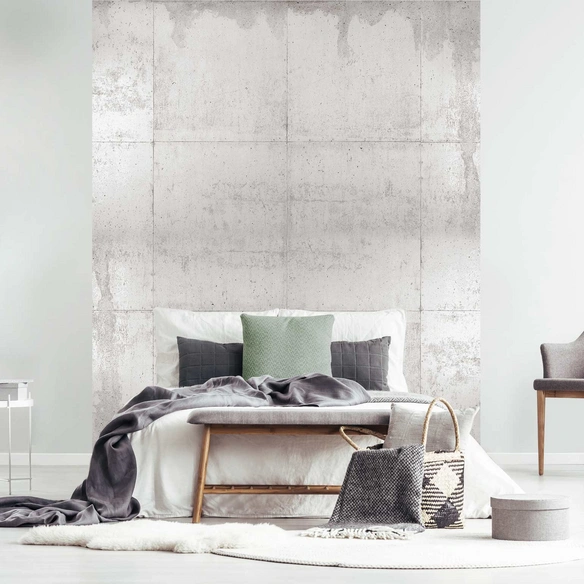 Vliestapete »Betonwand«, Betonwand, grau, matt
