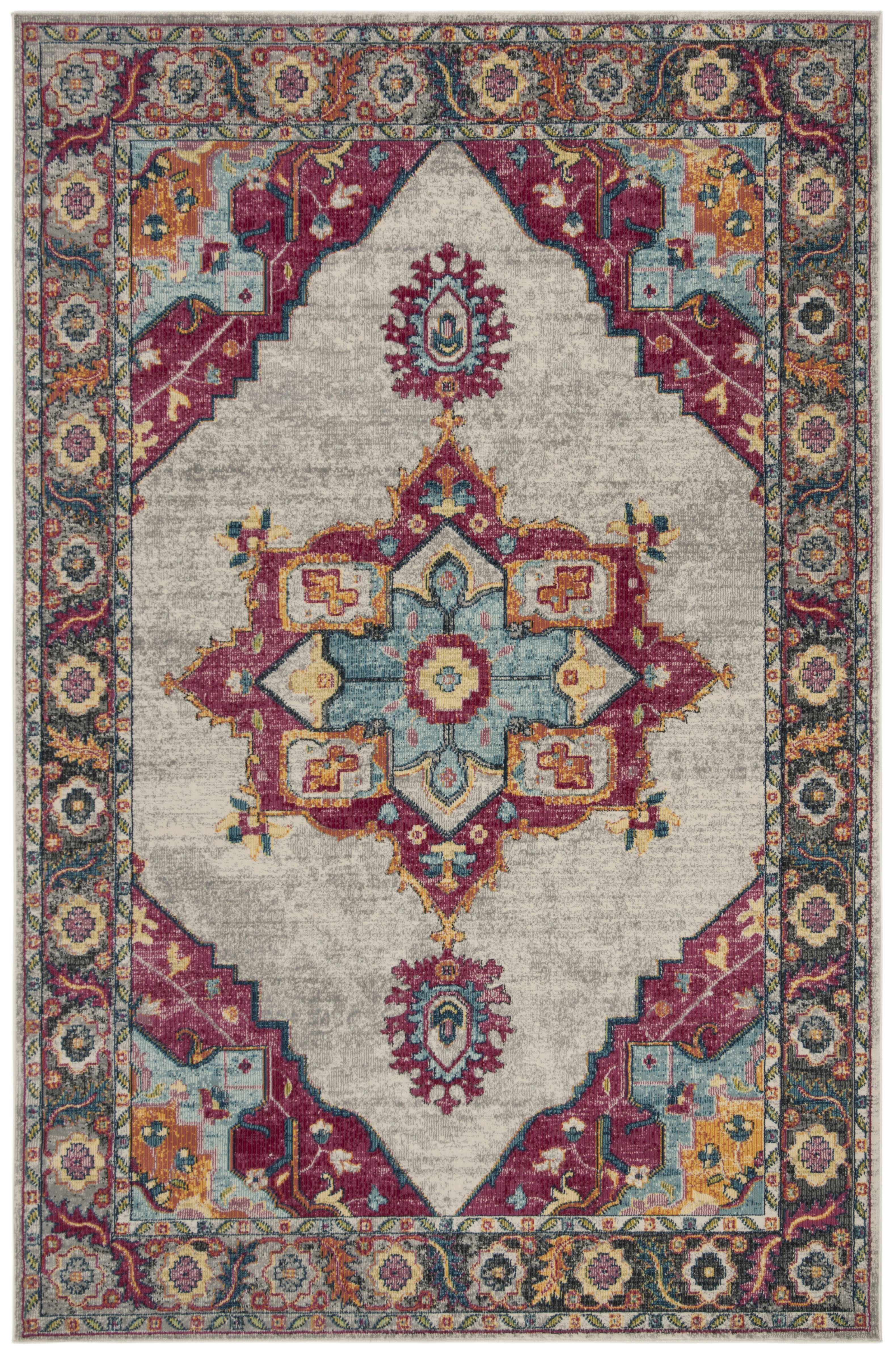 MERLOT - Tapis de salon interieur en crème & multicolore, 155 x 229 cm