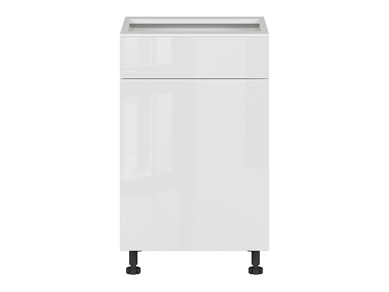 Szafka kuchenna dolna Top Line 50 cm prawa z szufladą biały połysk
