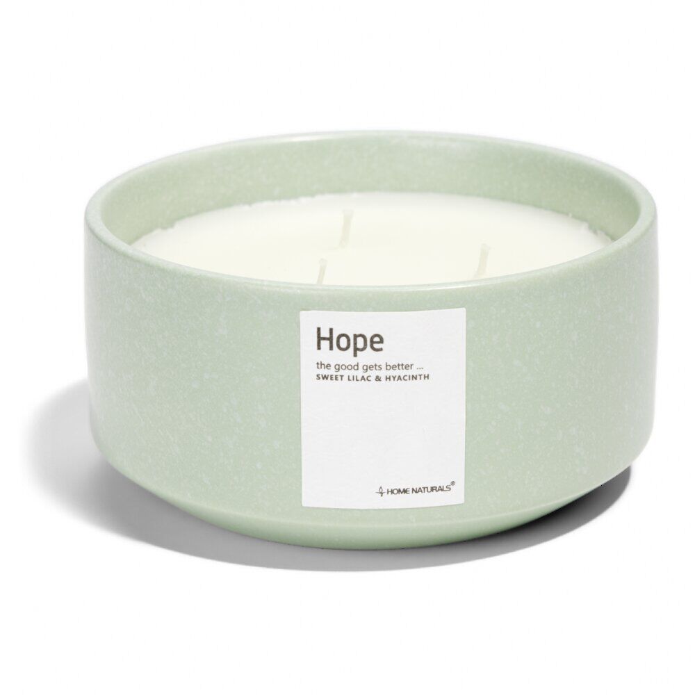 Bougie Hope pot céramique Ø13xH6cm vert