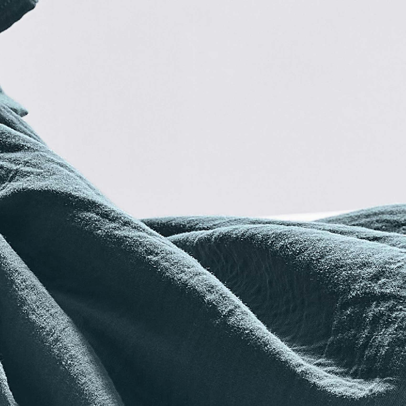 ESSENTIAL - Plaid xl en gaze de coton paon 200 x 150