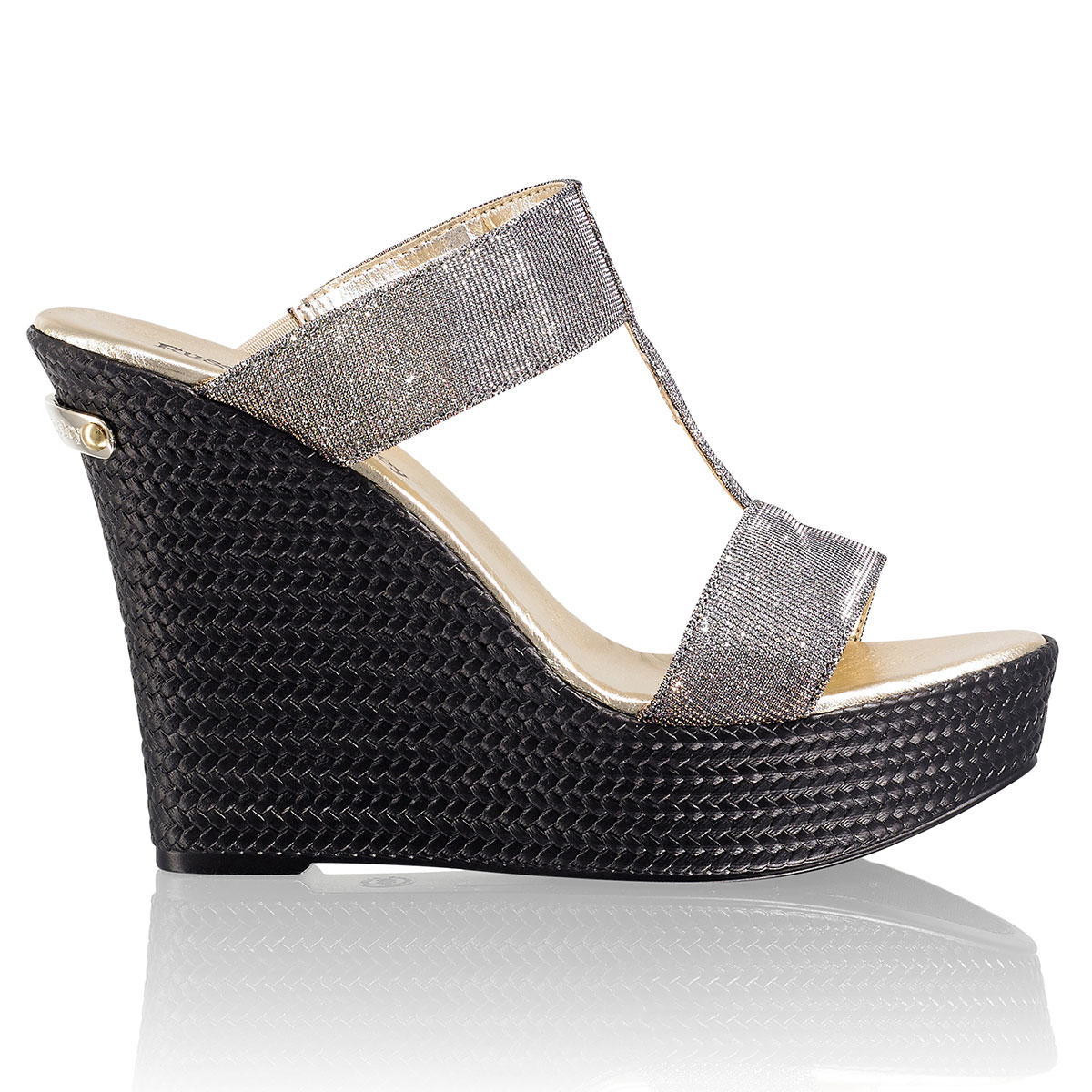 Russell & Bromley PUKKA UP Glitter Wedge