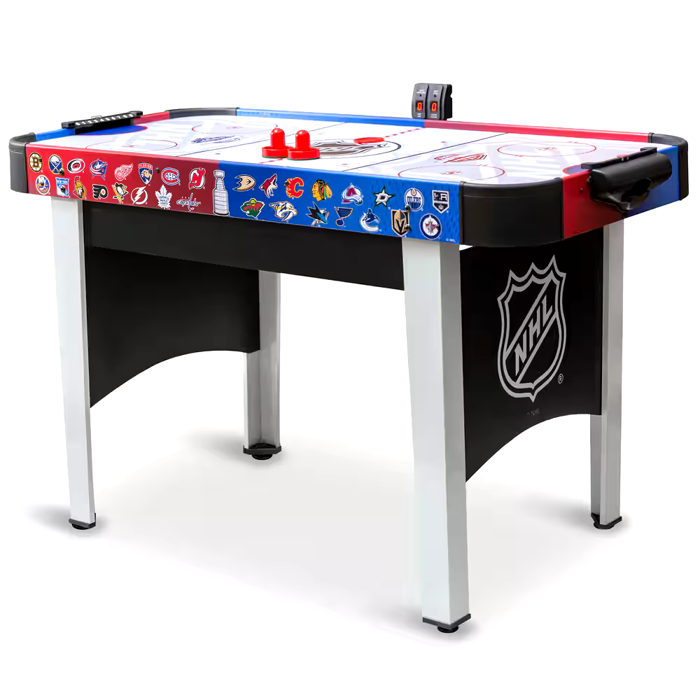 NHL Rush Hover Air Hockey Game Table w/ Electronic Scoreboard, Pucks & Pushers, 48-in