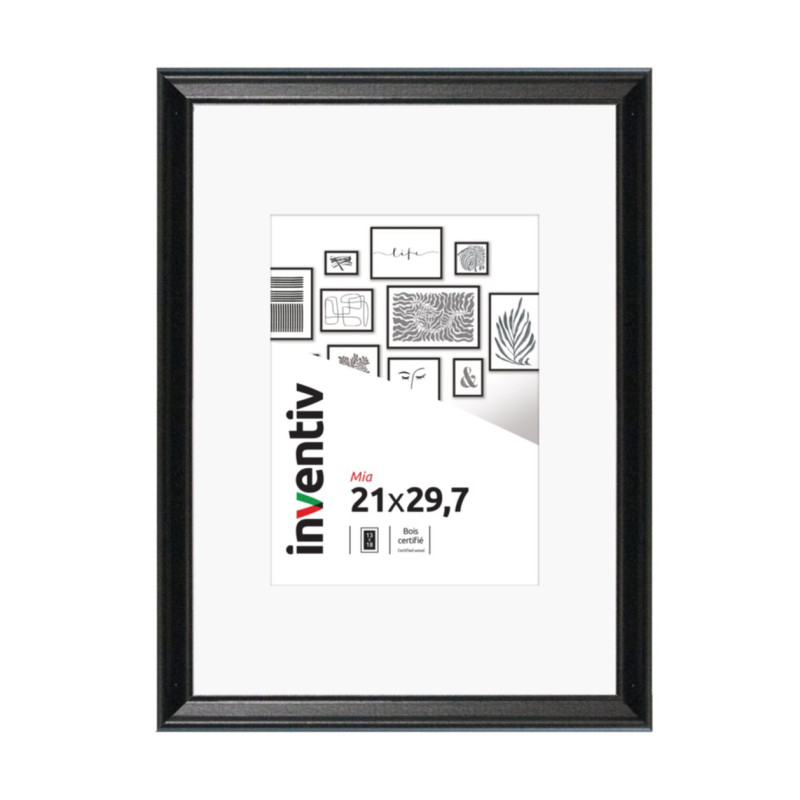 Cadre Mia noir 21 x 29,7 cm INVENTIV