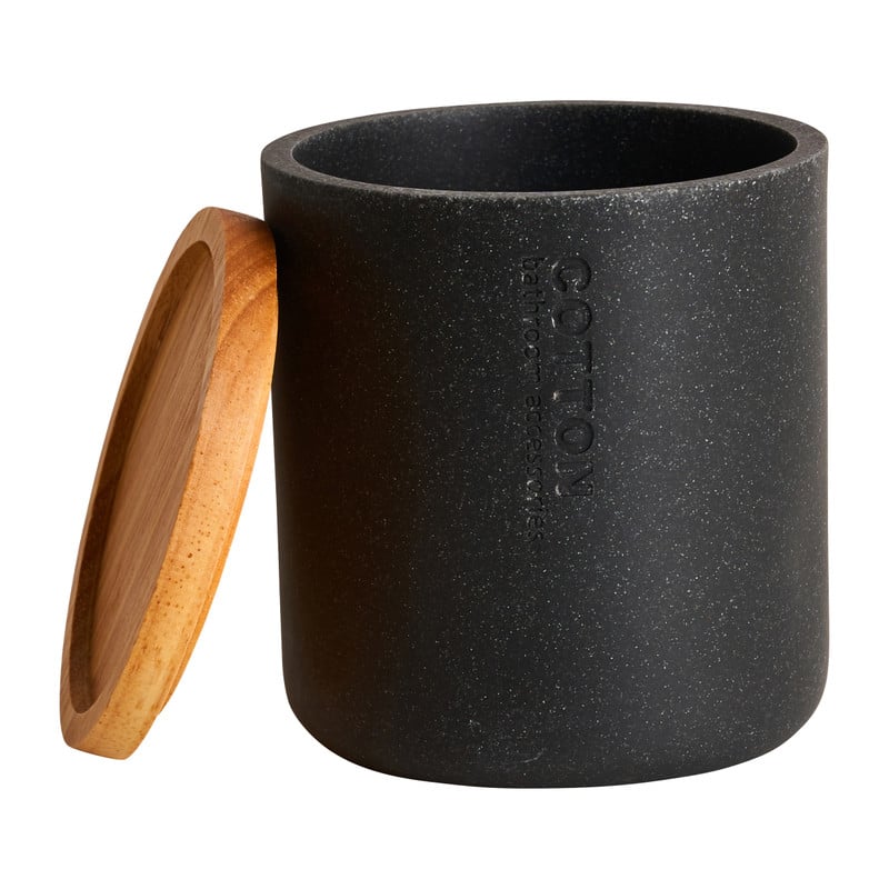 Voorraadpot nature - antraciet - &Oslash;10x11 cm