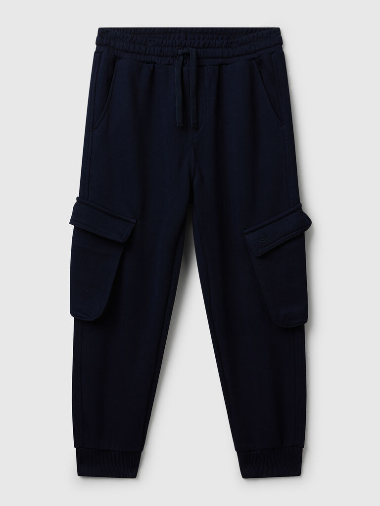 Sweat fabric cargo joggers