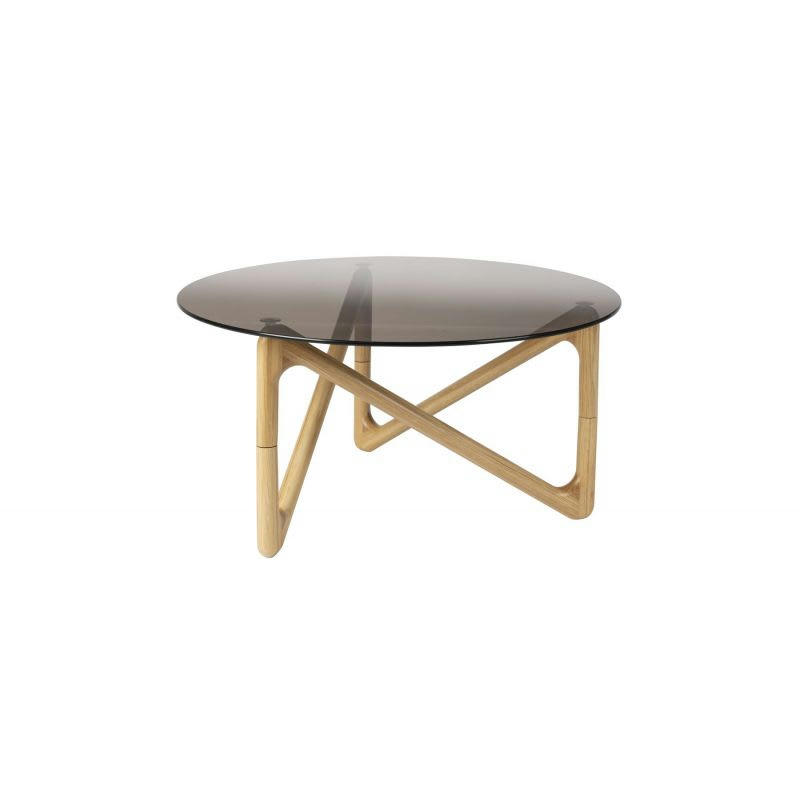 - Table basse design en verre bois