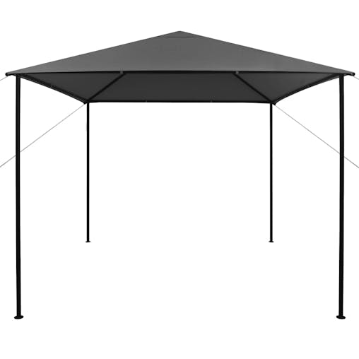 NNEVL Gazebo 3x3 m Anthracite Fabric and Steel 180 g/m&sup2;