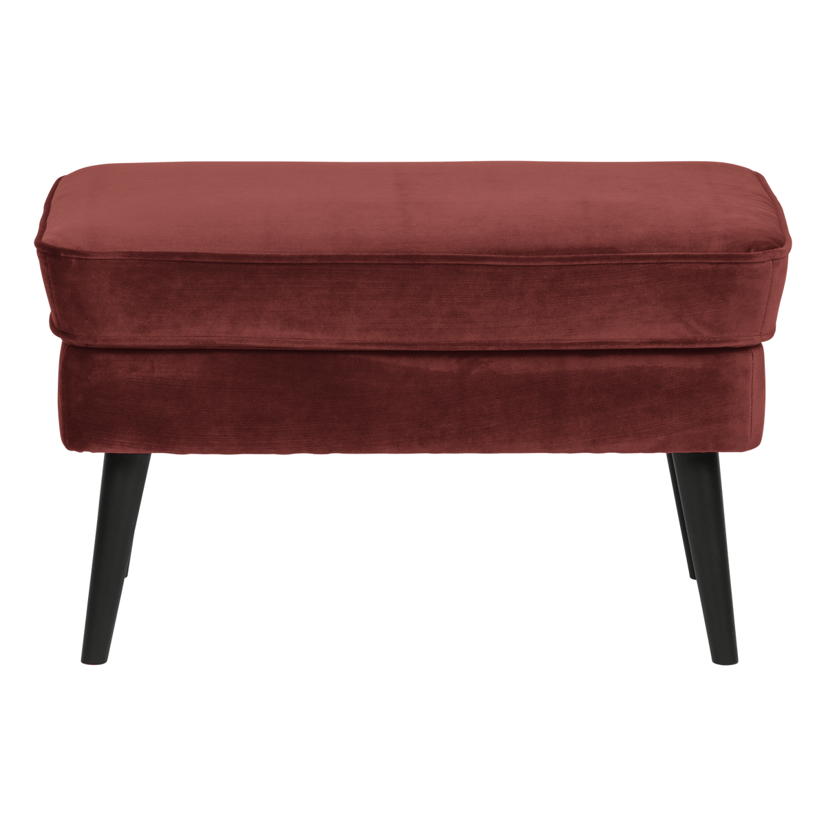 WOOOD hocker Rocco - Velvet - Bordeauxrood - 47x77x51
