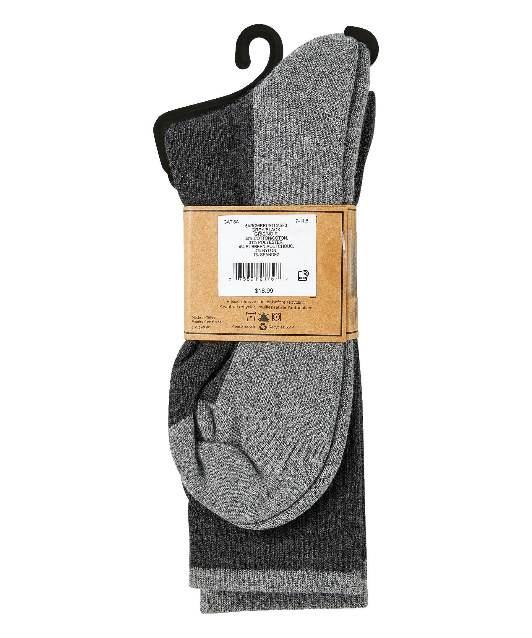 WindRiver Men's 2 Pack Heritage Rustic Cushion Casual Socks