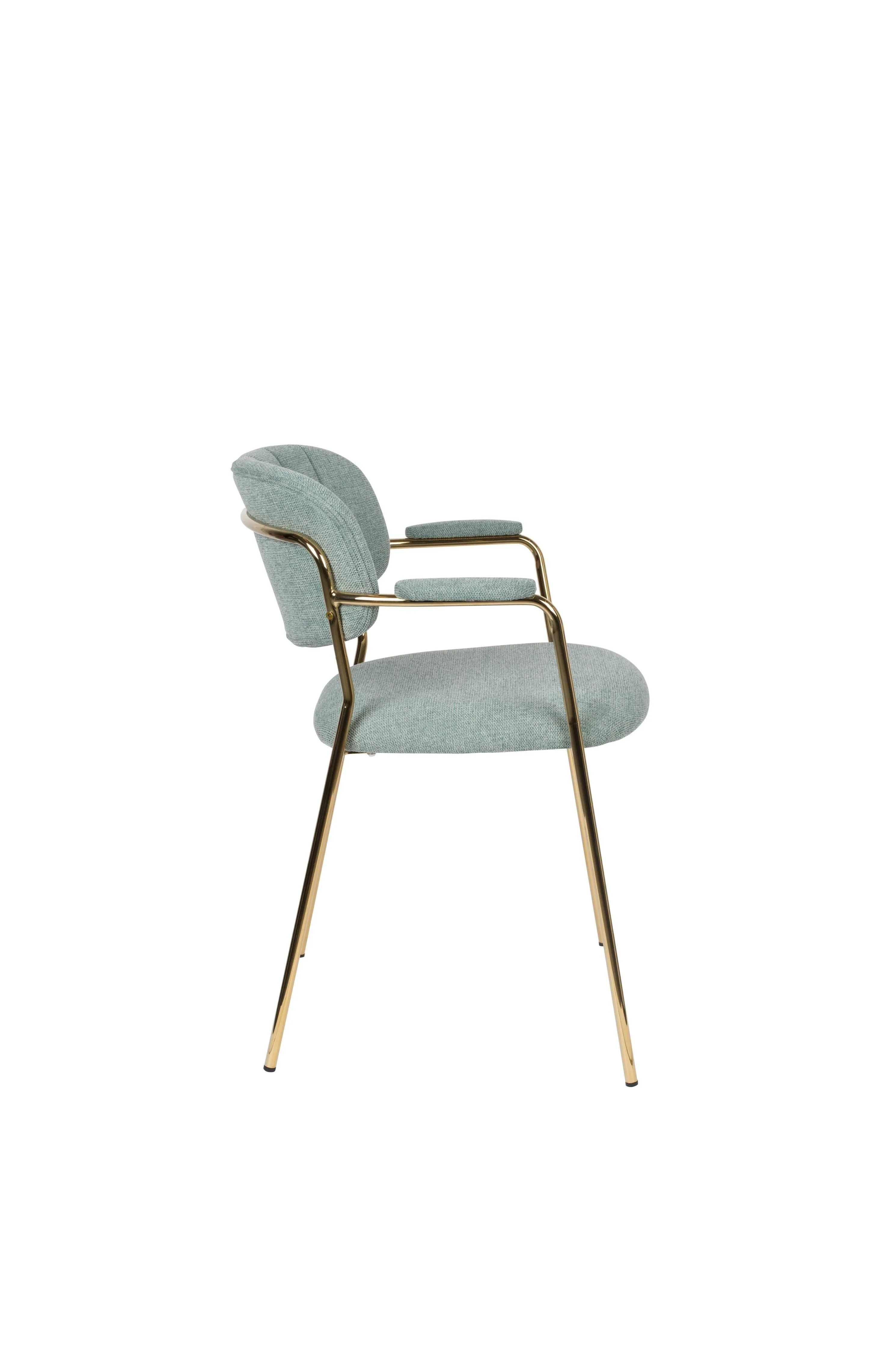 Set van 2 eetkamerstoelen Alina met armleuning