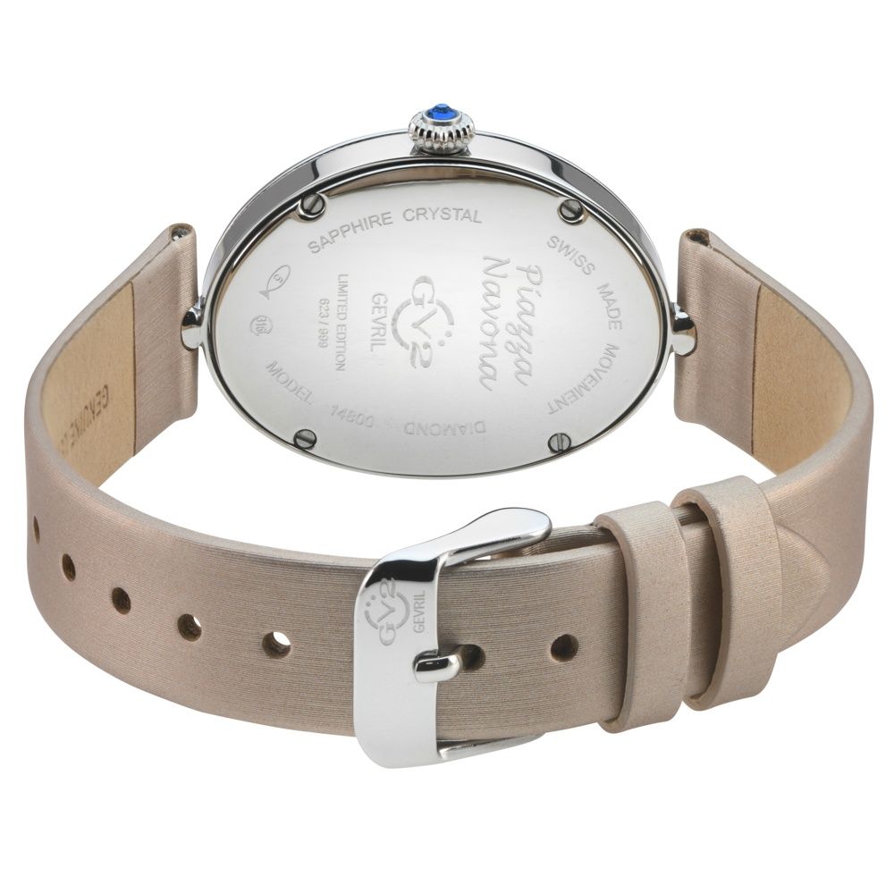 GV2 Piazza Navona Women's Swiss Quartz Diamond SS Rose Watch