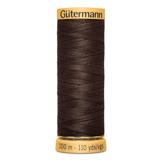 Gutermann Dark Brown Cotton Thread 100m (1912)