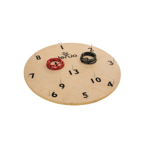 Iconic Round Wooden Giant Hookey Ring Board Lawn Game 68cm diameter Jenjo Games