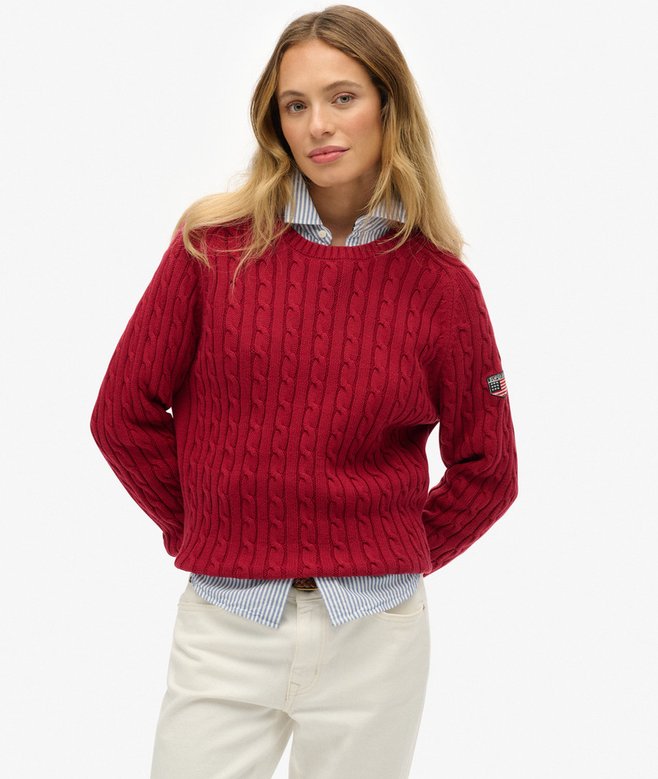 Slouchy Cable Knit Jumper